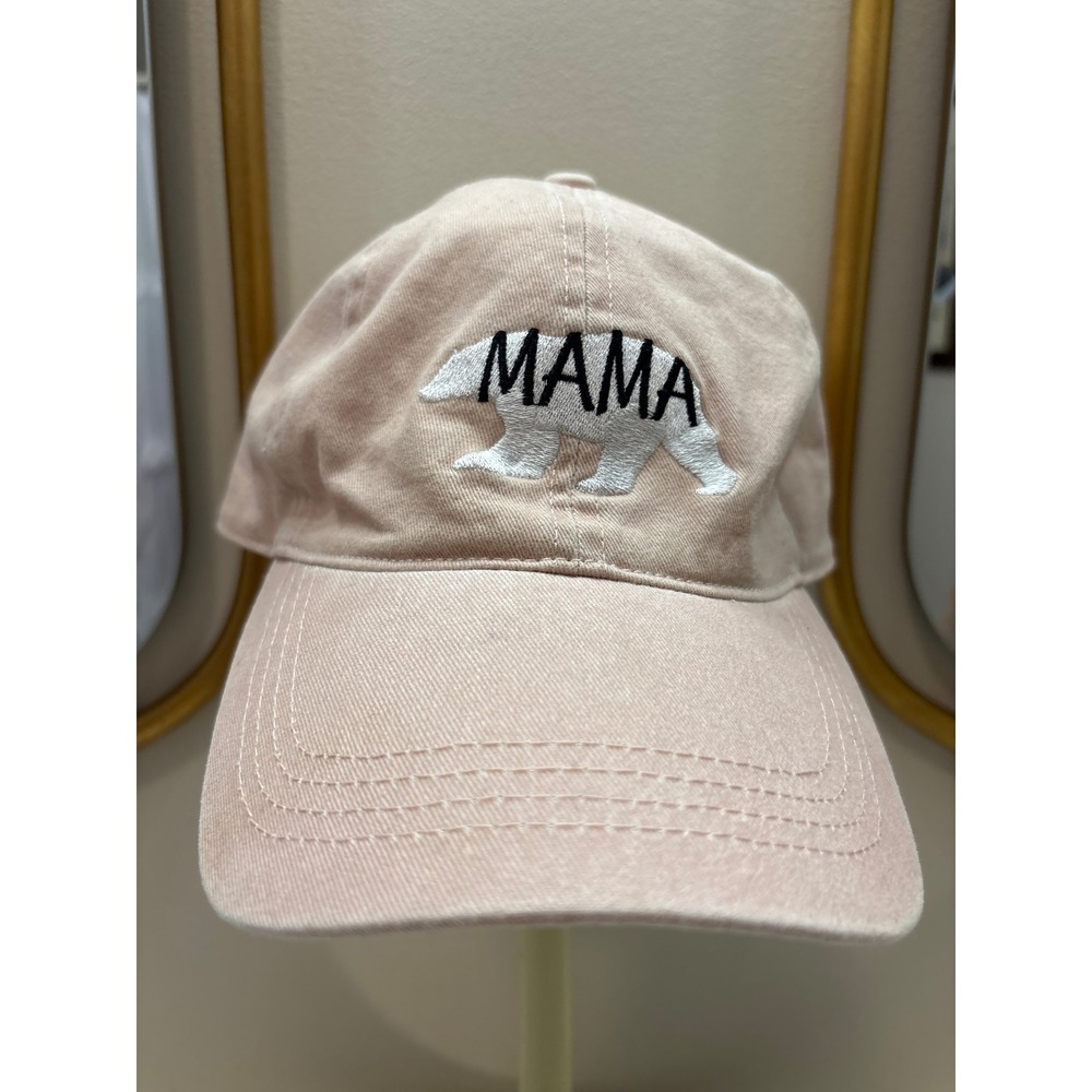 David‎ and Young Mama Bear Embroidered Baseball Cap Pink Cotton One Size, Gift